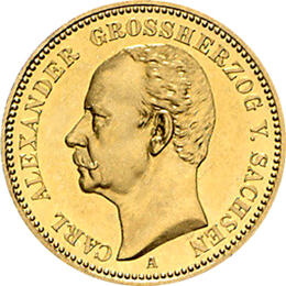 20 Mark Kaiserreich 1892-1896 Sachsen Meiningen Carl Alexander J282