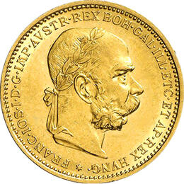 20 Kronen Österreich Goldmünze Franz Joseph mit Kranz