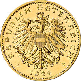 100 Kronen Österreich Goldmünze 1924