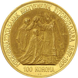 Ungarn 100 Kronen 1907 Jubiläum Österreich Ungarn