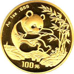 China Panda 1 Unze 1994 Goldpanda 100 Yuan, Orginal Eingeschweißt