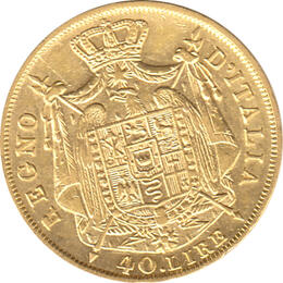 Italien Gold unter Napoleon 40 Lire Napoleon I 1812