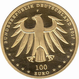 100 Euro Goldmünze 2017 UNESCO Weltkulturerbe Eisleben Wittenberg