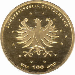 100 Euro Goldmünze 2018 UNESCO Augustusburg und Falkenlust Brühl