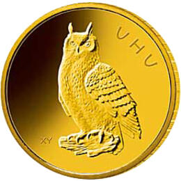 20 Euro Goldmünze Uhu 2018 Heimische Vögel