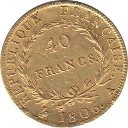 40 Francs Frankreich Napolen I ohne Kranz 1804-1815