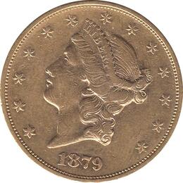 20 Dollar American Liberty Head 1879