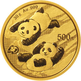 China Panda 2022 Goldpanda 500 Yuan