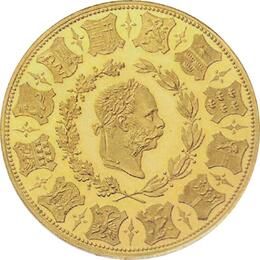 Österreich 1873 Franz Joseph I 4 Dukaten Goldmünze