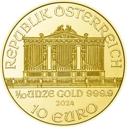 1/10 Unze Wiener Philharmoniker Gold 2024