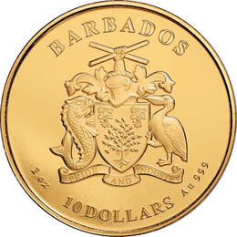 Barbados 1 Unze Carebean Gold Seepferdchen 2023