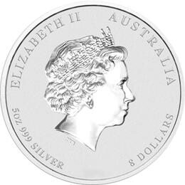 Lunar II Silbermünze Australien Pferd 5 Unzen 2014 Perth Mint