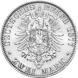 Jaeger 90 Mecklenburg Strelitz 2 Mark Friedrich Wilhelm 1877
