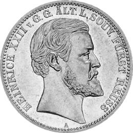 Jaeger 117 Reuss Linie Greiz 2 Mark Regierungsjubiläum 1892