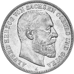 Jaeger 145 Sachsen Coburg Gotha 2 Mark Alfred 1895