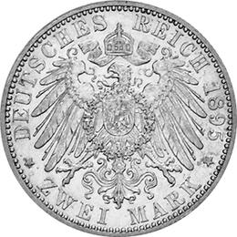 Jaeger 145 Sachsen Coburg Gotha 2 Mark Alfred 1895