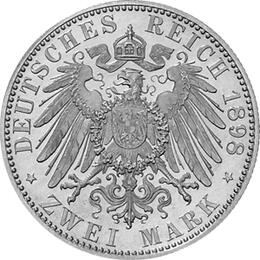 Jaeger 167 Schaumburg Rudolstadt 2 Mark Günther 1898-1901