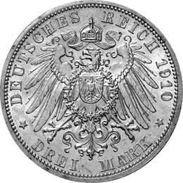 Jaeger 162 Sachsen Weimar Eisenach 3 Mark Hochzeit 1910