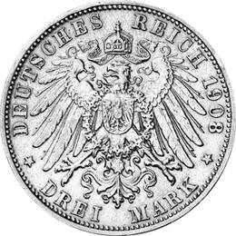 Jaeger 152 Sachsen Meiningen 3 Mark Georg II 1908-1913