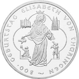 10 Euro Silber Gedenkmünze ST 2007 Elisabeth Thüringen