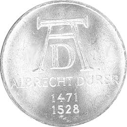5 DM Silber Gedenkmünze Albrecht Dürer 1972