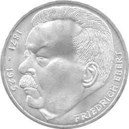 5 DM Silber Gedenkmünze Friedrich Ebert 1975