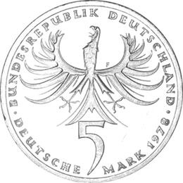 5 DM Silber Gedenkmünze Balthasar Neumann 1978