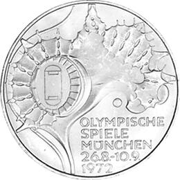 10 DM Silber Gedenkmünze Olympiade Stadion 1972