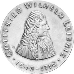 DDR 1966 20 Mark Silber Gedenkmünze Gottfried Wilhelm Leibniz