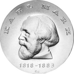 DDR 1968 20 Mark Silber Gedenkmünze Karl Marx