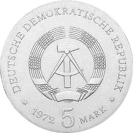 DDR 1972 5 Mark Gedenkmünze Johannes Brahms