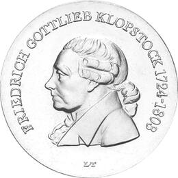DDR 1978 5 Mark Gedenkmünze Friedrich Klopstock