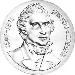 DDR 1978 10 Mark Silber Gedenkmünze Justus Liebig
