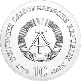 DDR 1978 10 Mark Silber Gedenkmünze Justus Liebig