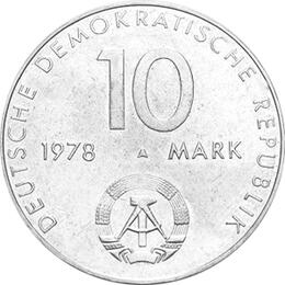 DDR 1978 10 Mark Gedenkmünze Weltraumflug