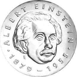 DDR 1979 5 Mark Gedenkmünze Albert Einstein
