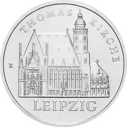 DDR 1984 5 Mark Gedenkmünze Thomaskirche Leipzig