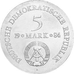 DDR 1984 5 Mark Gedenkmünze Freiherr von Lützow