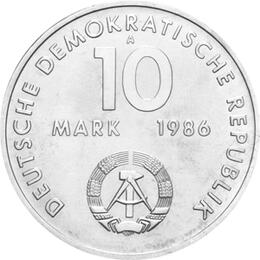 DDR 1986 10 Mark Gedenkmünze Ernst Thälmann
