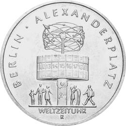 DDR 1987 5 Mark Gedenkmünze Alexanderplatz Berlin