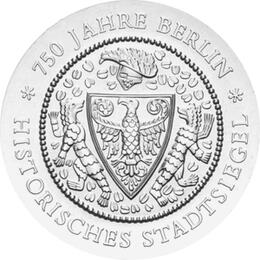 DDR 1987 20 Mark Silber Gedenkmünze Stadtsiegel Berlin