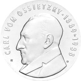 DDR 1989 5 Mark Gedenkmünze Carl Ossietzky