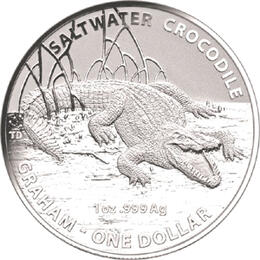 1 Unze Silber Krokodil Graham 2014 Australien Royal Mint