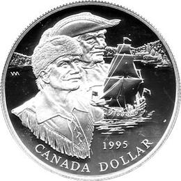 Canada Silber Gedenkmünze 1 Dollar Hudson Bay 1995