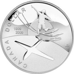 Canada Silber Gedenkmünze 1 Dollar Motorflugzeug 2009