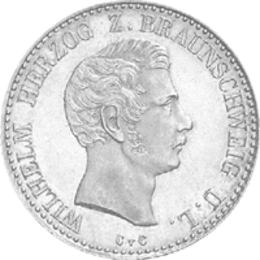 Altdeutschland Braunschweig Herzog Wilhelm Taler 1837-1838