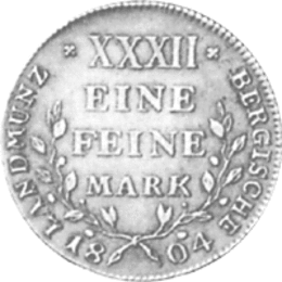 Altdeutschland Herzogtum Berg 1/2 Reichstaler 1803-1804