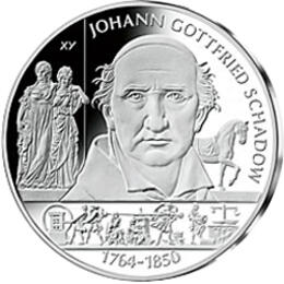 10 Euro Silber Gedenkmünze PP 2014 Johann Gottfried Schadow