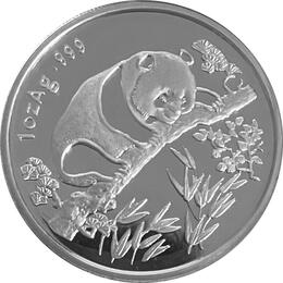 China Panda 1 Unze 1995 PP Silberpanda Coin Show Munich