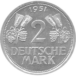 2 DM Ähren Bundesrepublik 1951
